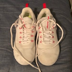 Volleyball shoes, white with red, nike, size 10